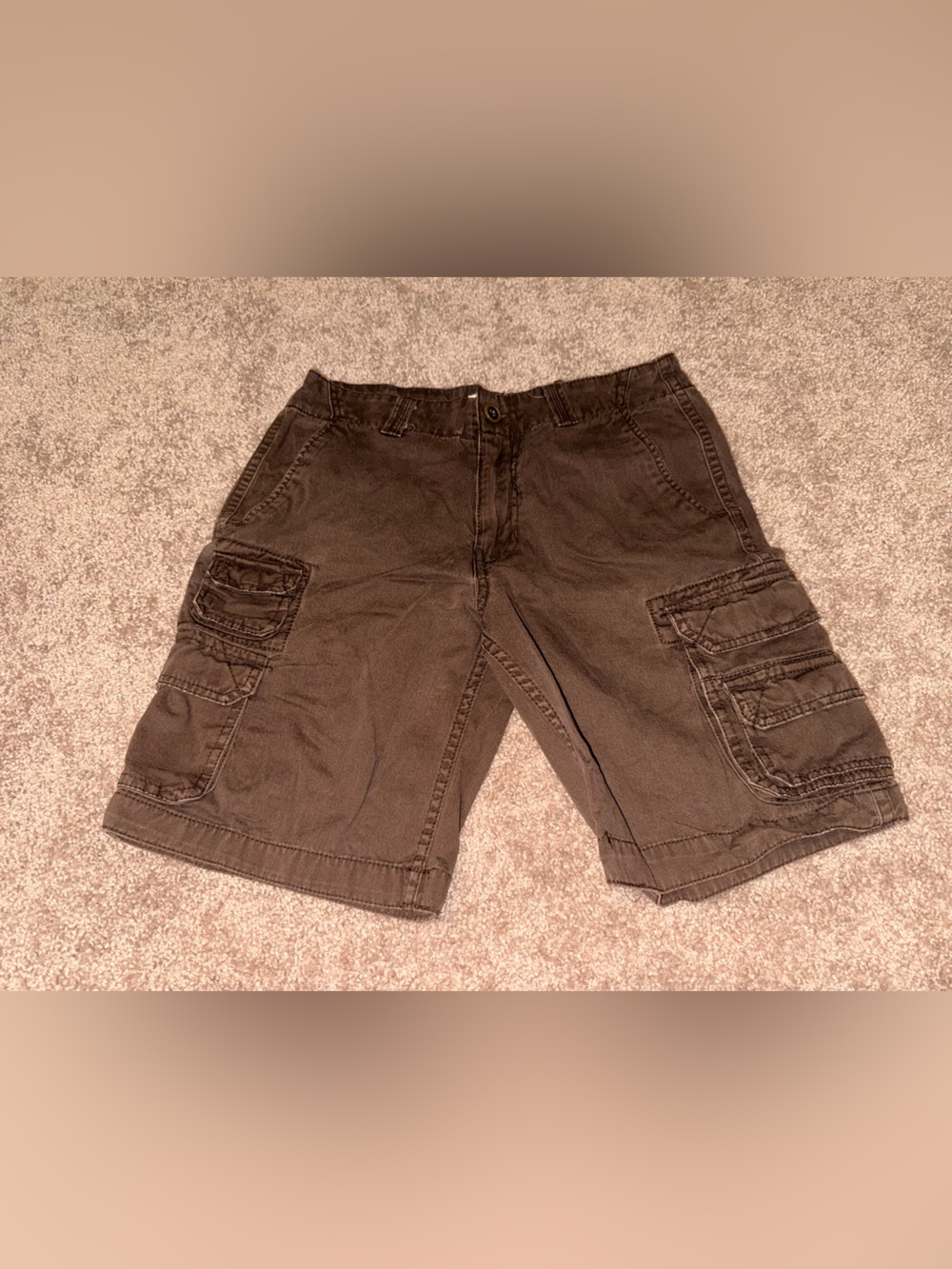 Men's Brown Cargo Shorts - Casual Utility Style